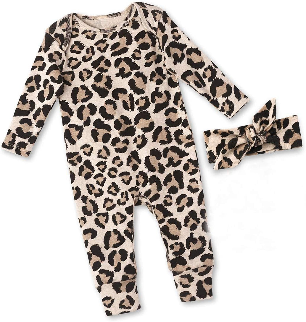 Baby Girl Pink Leopard Romper