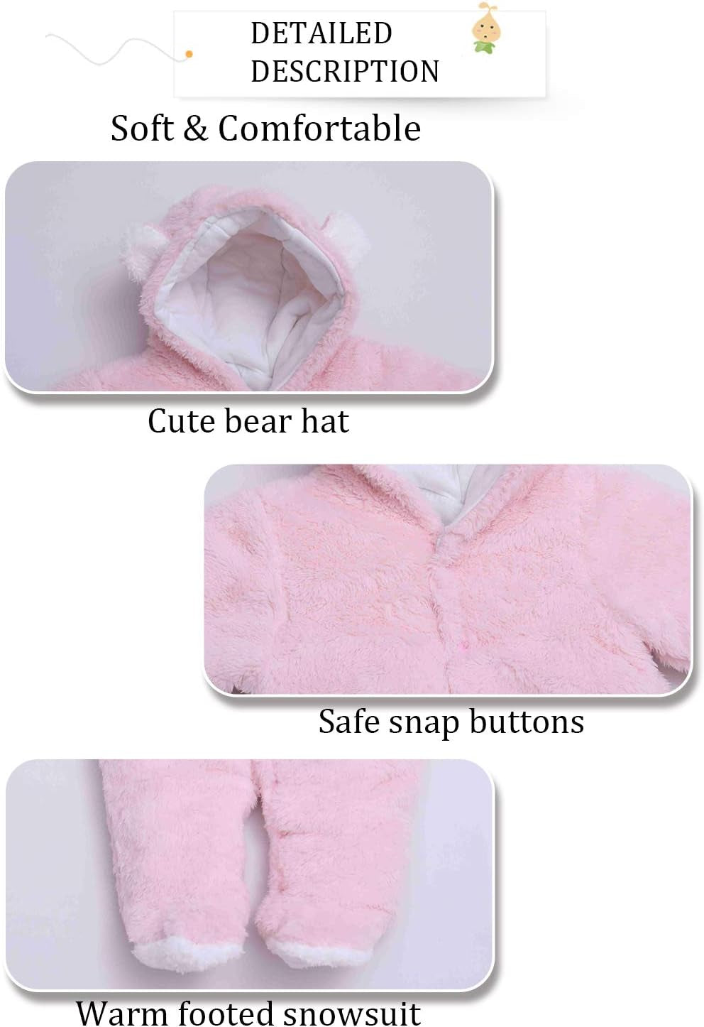 Unisex Cute Baby Winter Coats