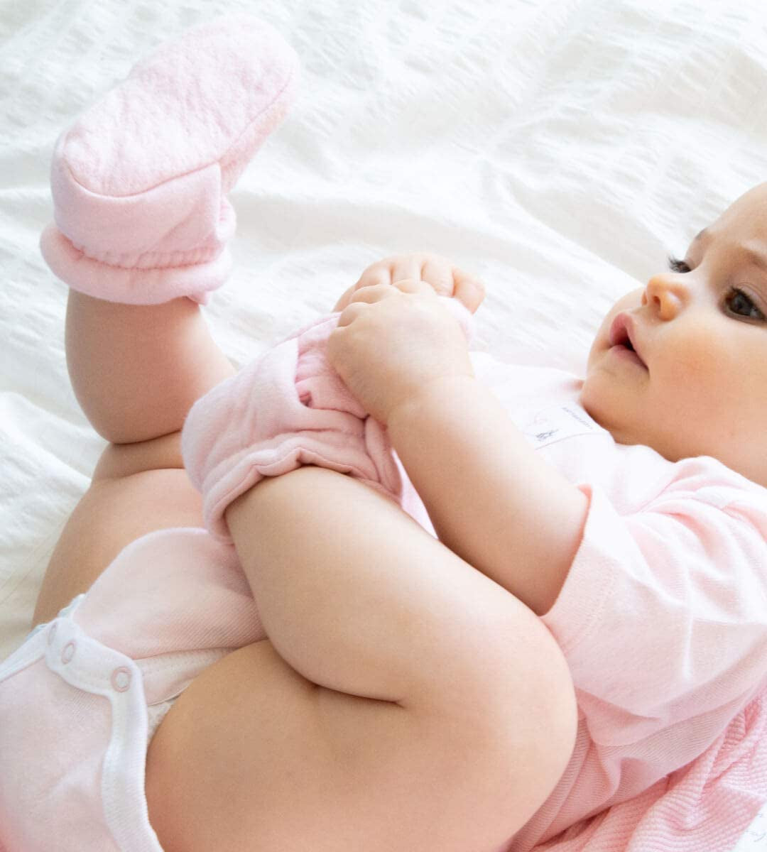 Unisex Organic Cotton Adjustable Infant Booties
