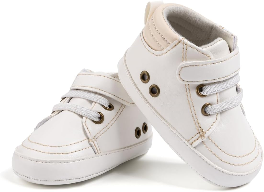 Unisex Baby High-Top Sneakers – Soft Sole, Anti-Skid Infant & Toddler First Walking Shoes