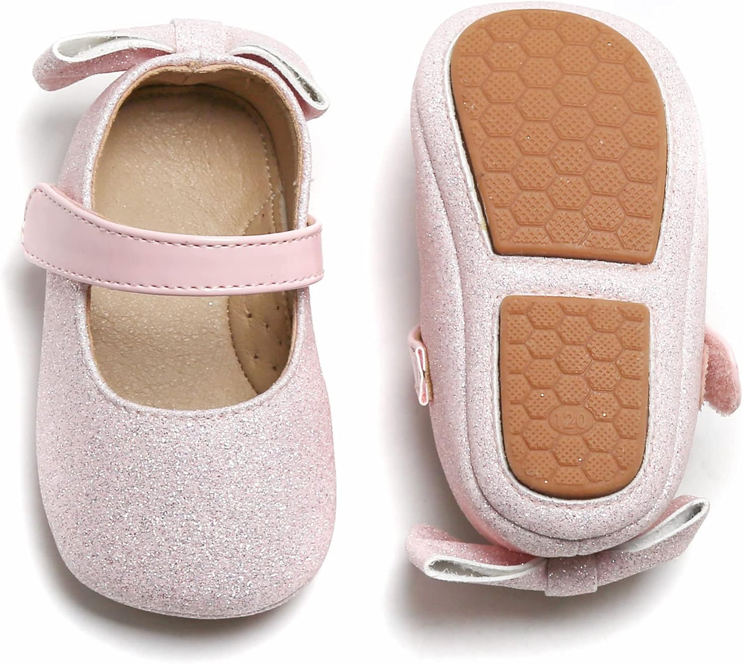 Soft Sole Baby Moccasins - Infant Walking Shoes with Rubber Sole