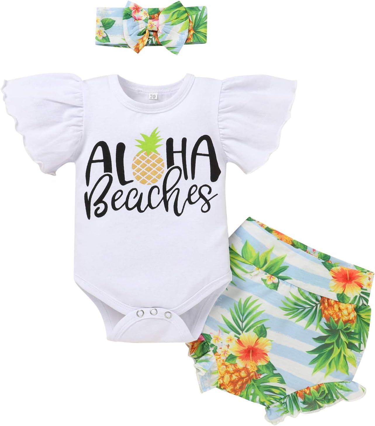 Adorable Newborn Baby Girl Coming Home Outfit – 3-Piece Set