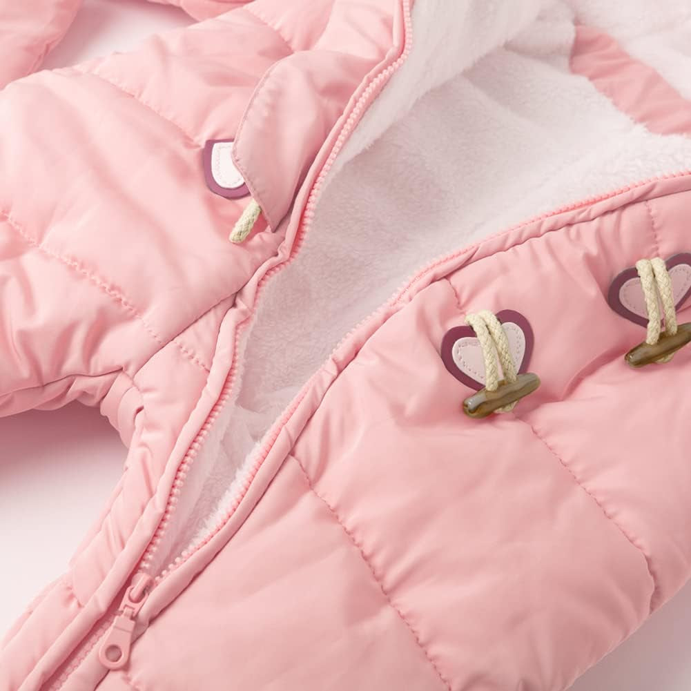 Cozy Baby Winter Snowsuit – Hooded, Footed Jumpsuit with Gloves for Boys and Girls (3-24 Months)