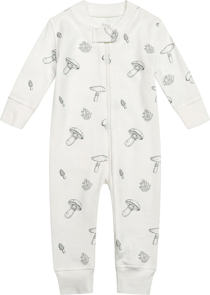 Organic Cotton Baby Boy/Girl Zip-Up Sleep & Play – Footless, Long/Short Sleeve