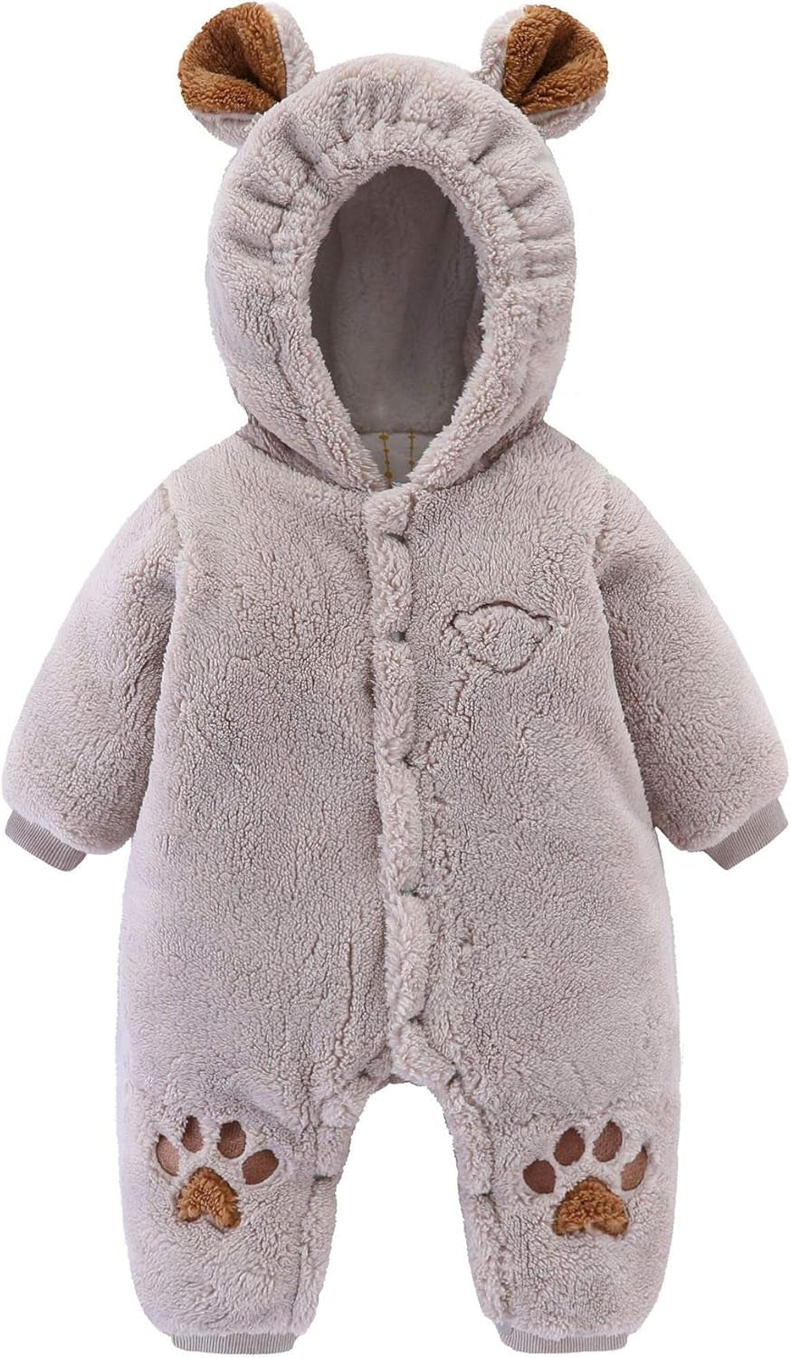 Cozy Baby Winter Snowsuit – Hooded, Footed Jumpsuit with Gloves for Boys and Girls (3-24 Months)