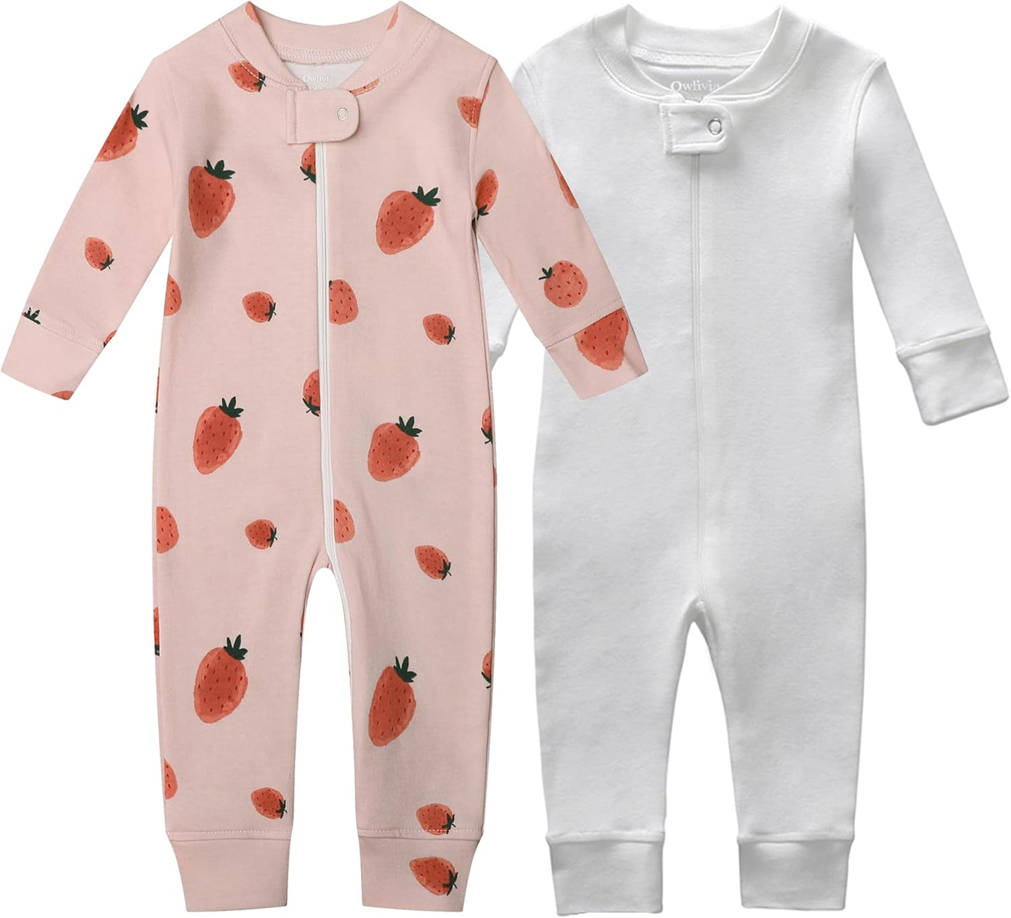 Organic Cotton Baby Boy/Girl Zip-Up Sleep & Play – Footless, Long/Short Sleeve