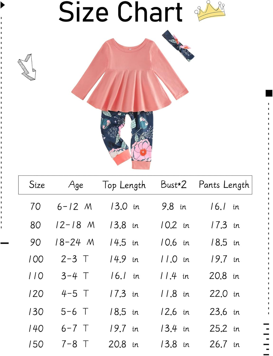 Toddler Baby Girl Outfit Set: Solid Color Ruffle Top, Floral Pants, and Adorable Headband