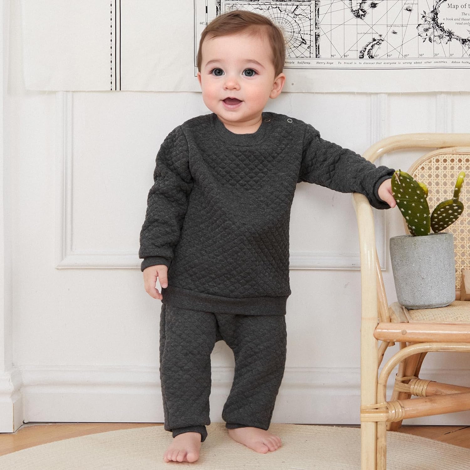 Newborn Baby Unisex Sweatsuit – Long Sleeve Pullover & Pant Set