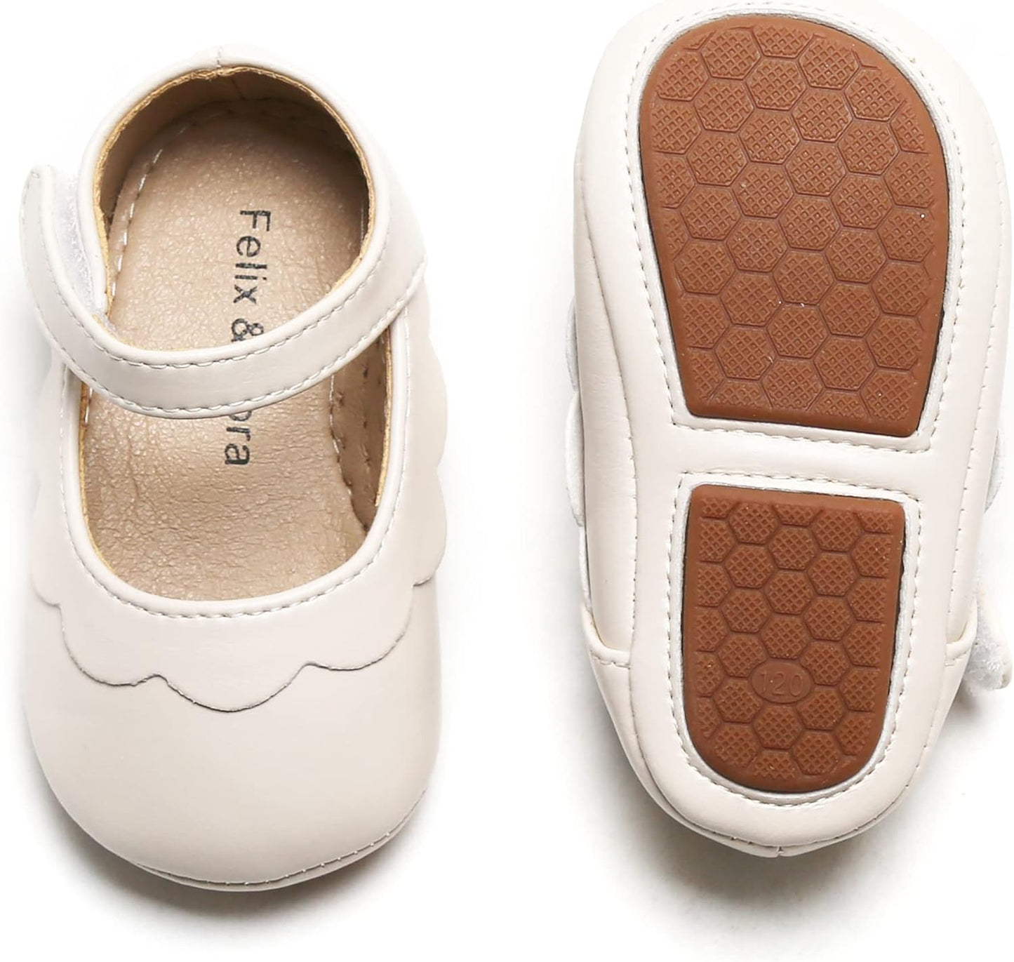 Soft Sole Baby Moccasins - Infant Walking Shoes with Rubber Sole