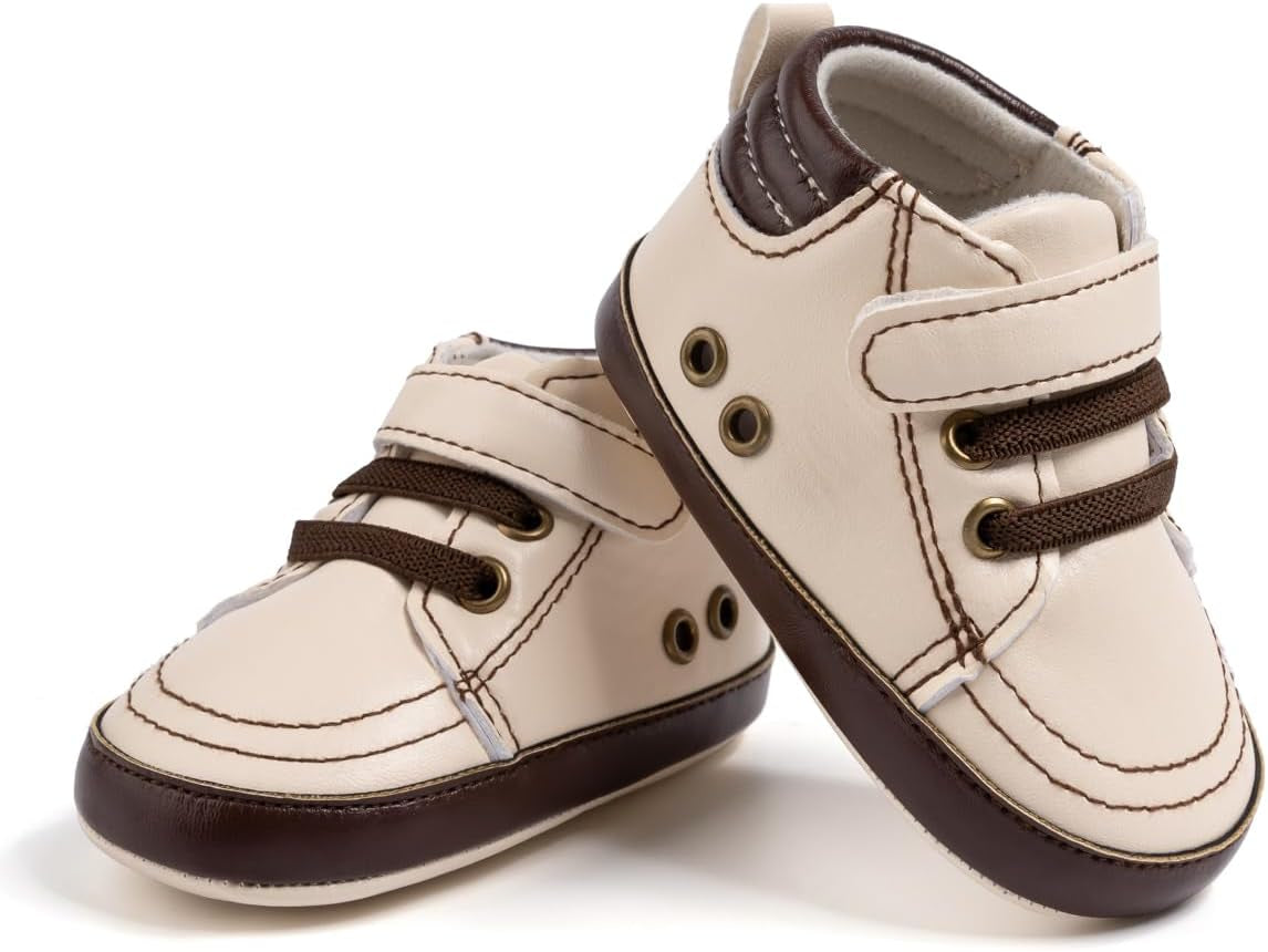 Unisex Baby High-Top Sneakers – Soft Sole, Anti-Skid Infant & Toddler First Walking Shoes