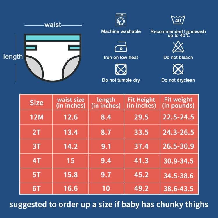 Potty Training Underwear for Boys and Girls 7 Packs Absorbent Toddler Training Pants