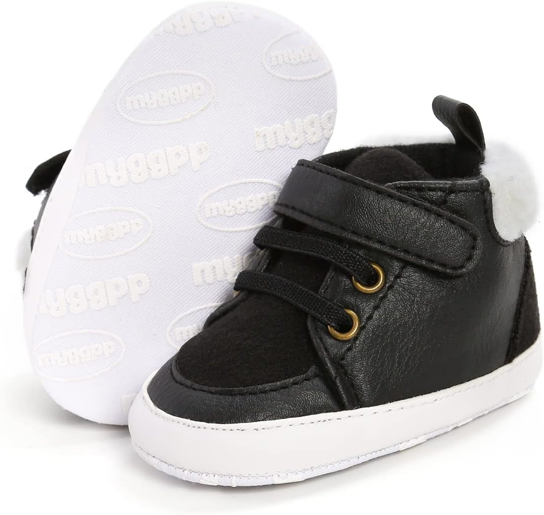 Unisex Baby High-Top Sneakers – Soft Sole, Anti-Skid Infant & Toddler First Walking Shoes