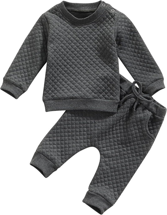 Newborn Baby Unisex Sweatsuit – Long Sleeve Pullover & Pant Set