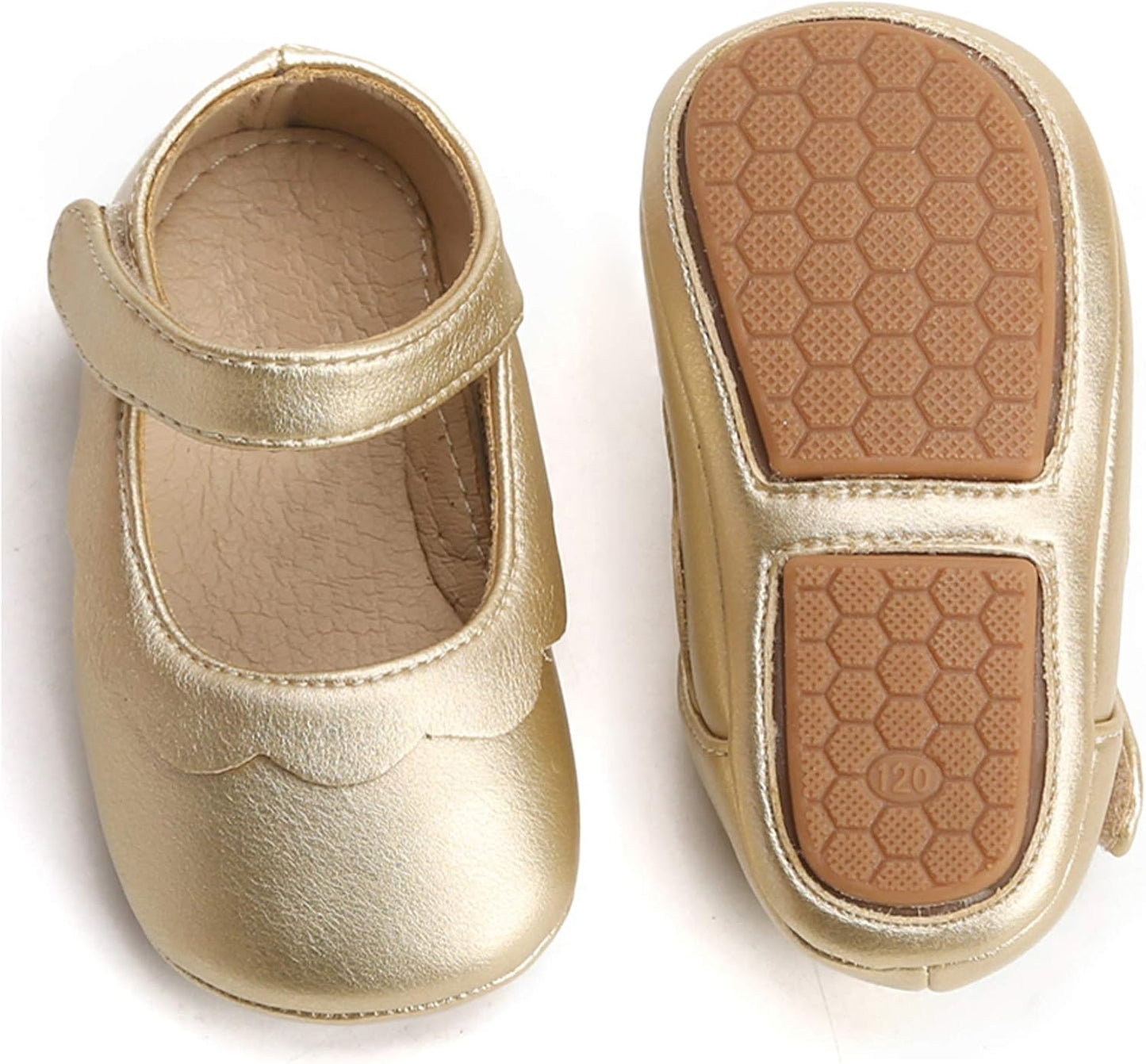 Soft Sole Baby Moccasins - Infant Walking Shoes with Rubber Sole