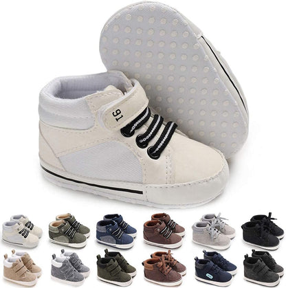 Unisex Baby High-Top Sneakers – Soft Sole, Anti-Skid Infant & Toddler First Walking Shoes