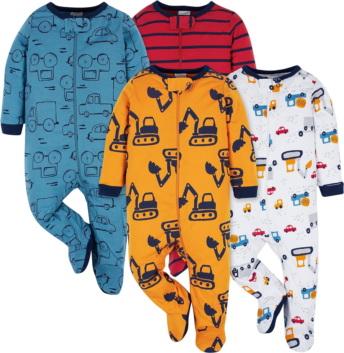 Baby Boys' Sleep 'N Play Footed-4-Pack