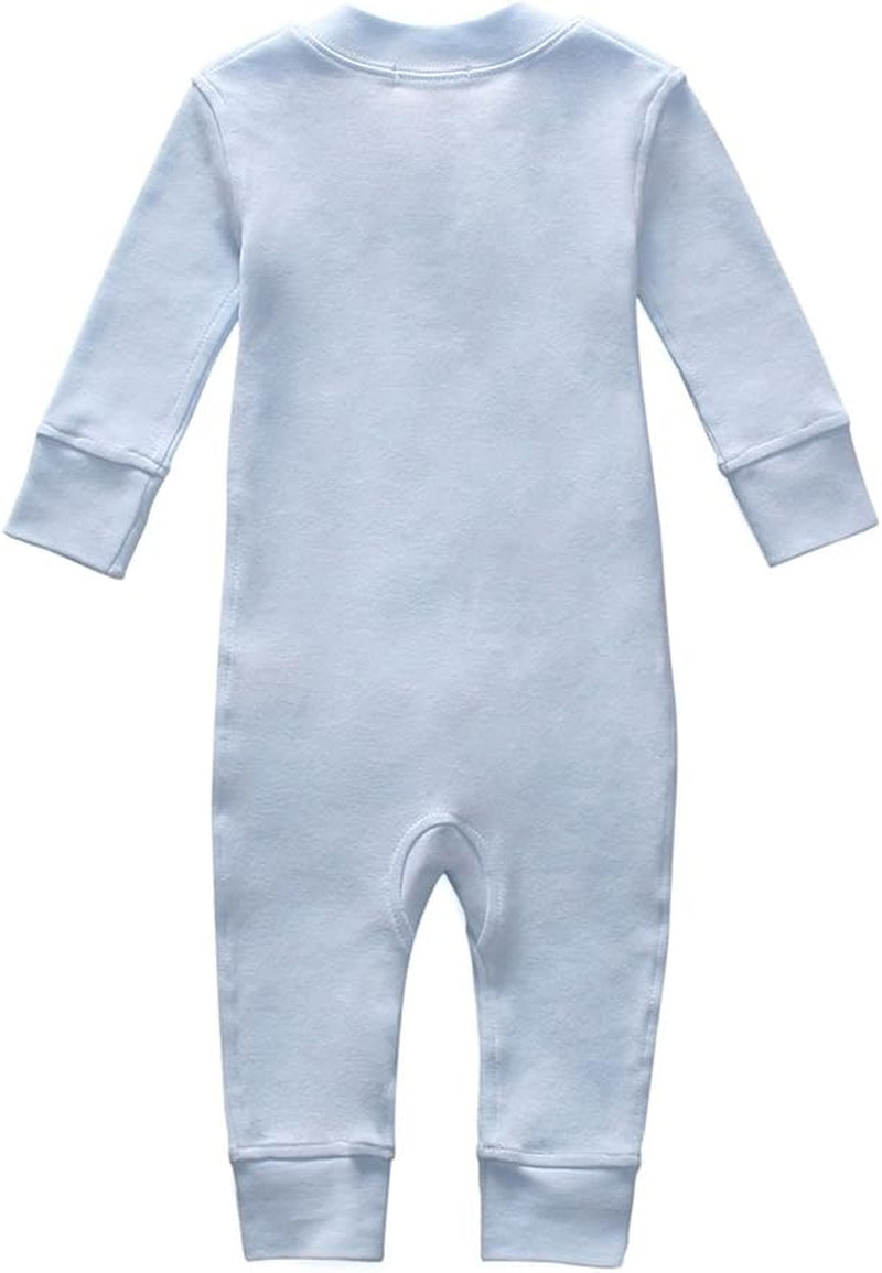 Organic Cotton Baby Boy/Girl Zip-Up Sleep & Play – Footless, Long/Short Sleeve