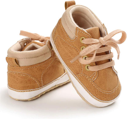 Unisex Baby High-Top Sneakers – Soft Sole, Anti-Skid Infant & Toddler First Walking Shoes