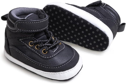 Unisex Baby High-Top Sneakers – Soft Sole, Anti-Skid Infant & Toddler First Walking Shoes