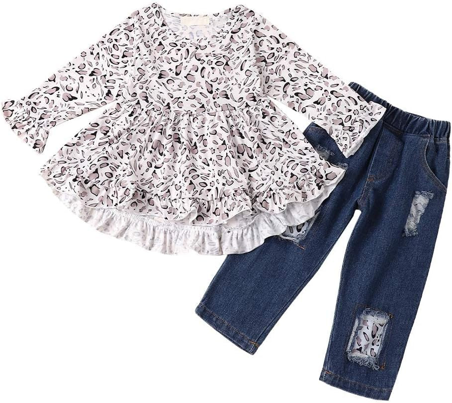 Toddler Baby Girl Outfit Set: Solid Color Ruffle Top, Floral Pants, and Adorable Headband