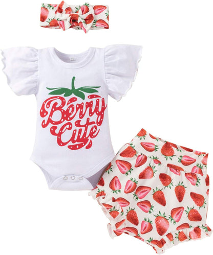 Adorable Newborn Baby Girl Coming Home Outfit – 3-Piece Set