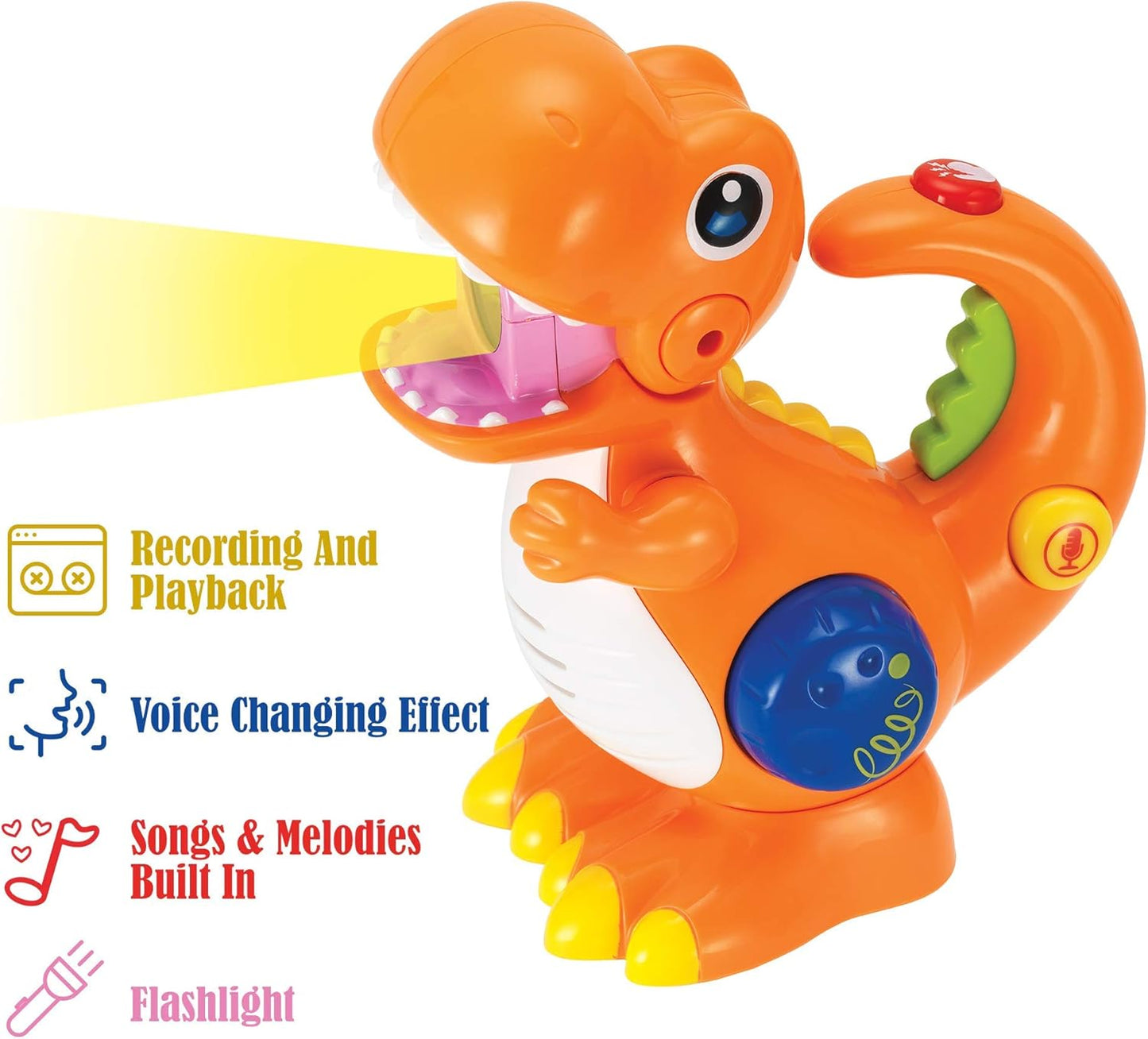 Tikki the Dino – Interactive Dinosaur Toy with Voice Changer & Microphone