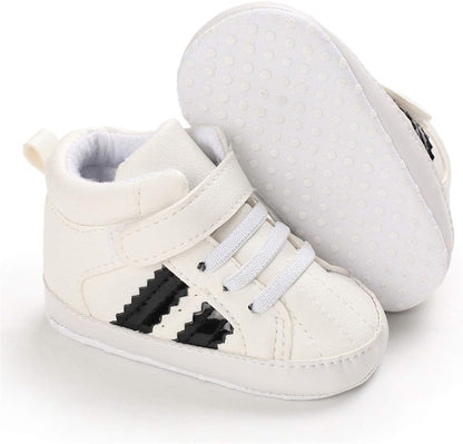 Unisex Baby High-Top Sneakers – Soft Sole, Anti-Skid Infant & Toddler First Walking Shoes