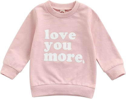 Unisex Infant Crewneck Sweatshirt – Letter Print Pullover for Baby Boys & Girls