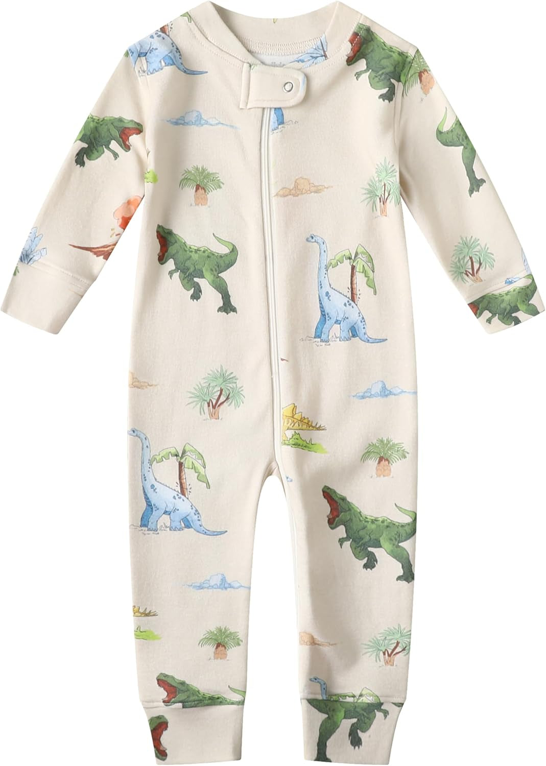 Organic Cotton Baby Boy/Girl Zip-Up Sleep & Play – Footless, Long/Short Sleeve