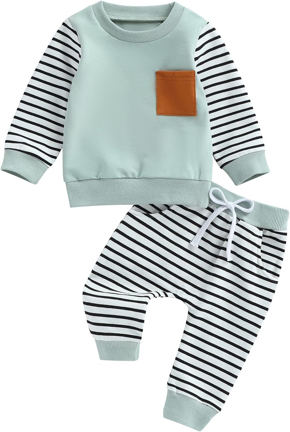 Newborn Baby Unisex Sweatsuit – Long Sleeve Pullover & Pant Set