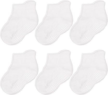 Ankle Style Socks with Grippers - 6 & 9 Pairs