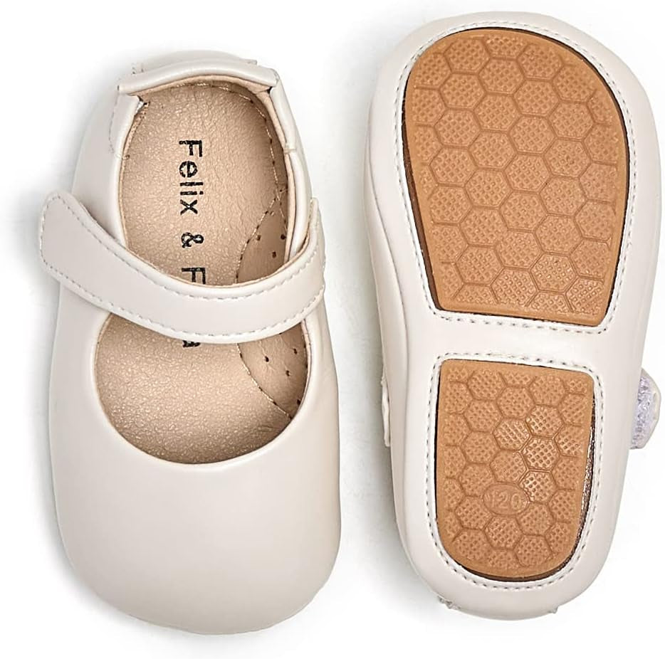 Soft Sole Baby Moccasins - Infant Walking Shoes with Rubber Sole