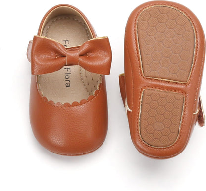 Soft Sole Baby Moccasins - Infant Walking Shoes with Rubber Sole