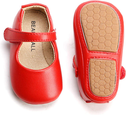 Soft Sole Baby Moccasins - Infant Walking Shoes with Rubber Sole