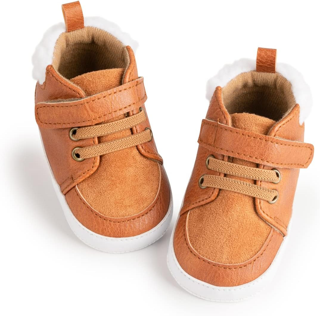 Unisex Baby High-Top Sneakers – Soft Sole, Anti-Skid Infant & Toddler First Walking Shoes