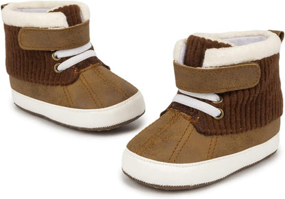 Unisex Baby High-Top Sneakers – Soft Sole, Anti-Skid Infant & Toddler First Walking Shoes