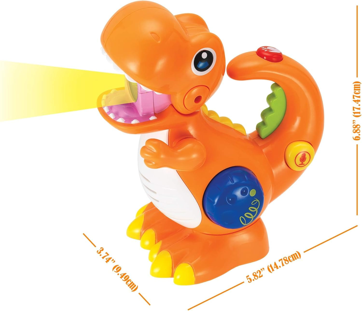 Tikki the Dino – Interactive Dinosaur Toy with Voice Changer & Microphone