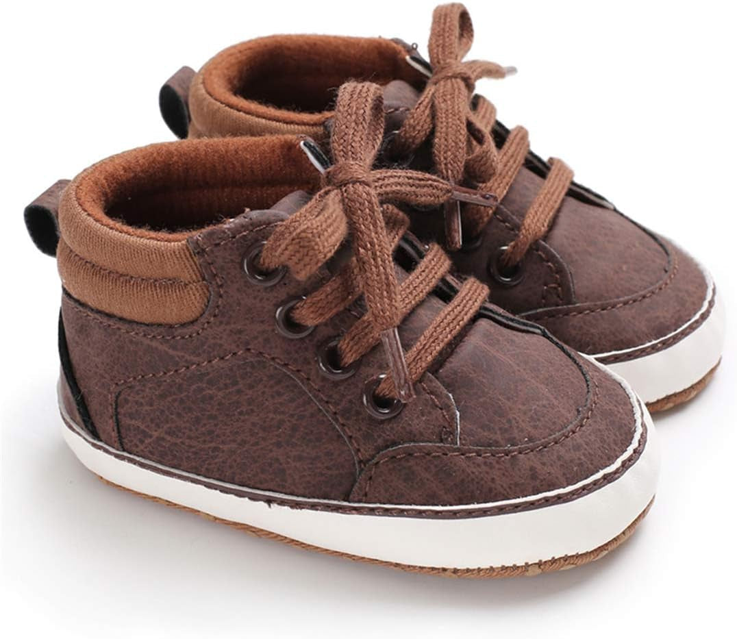 Unisex Baby High-Top Sneakers – Soft Sole, Anti-Skid Infant & Toddler First Walking Shoes