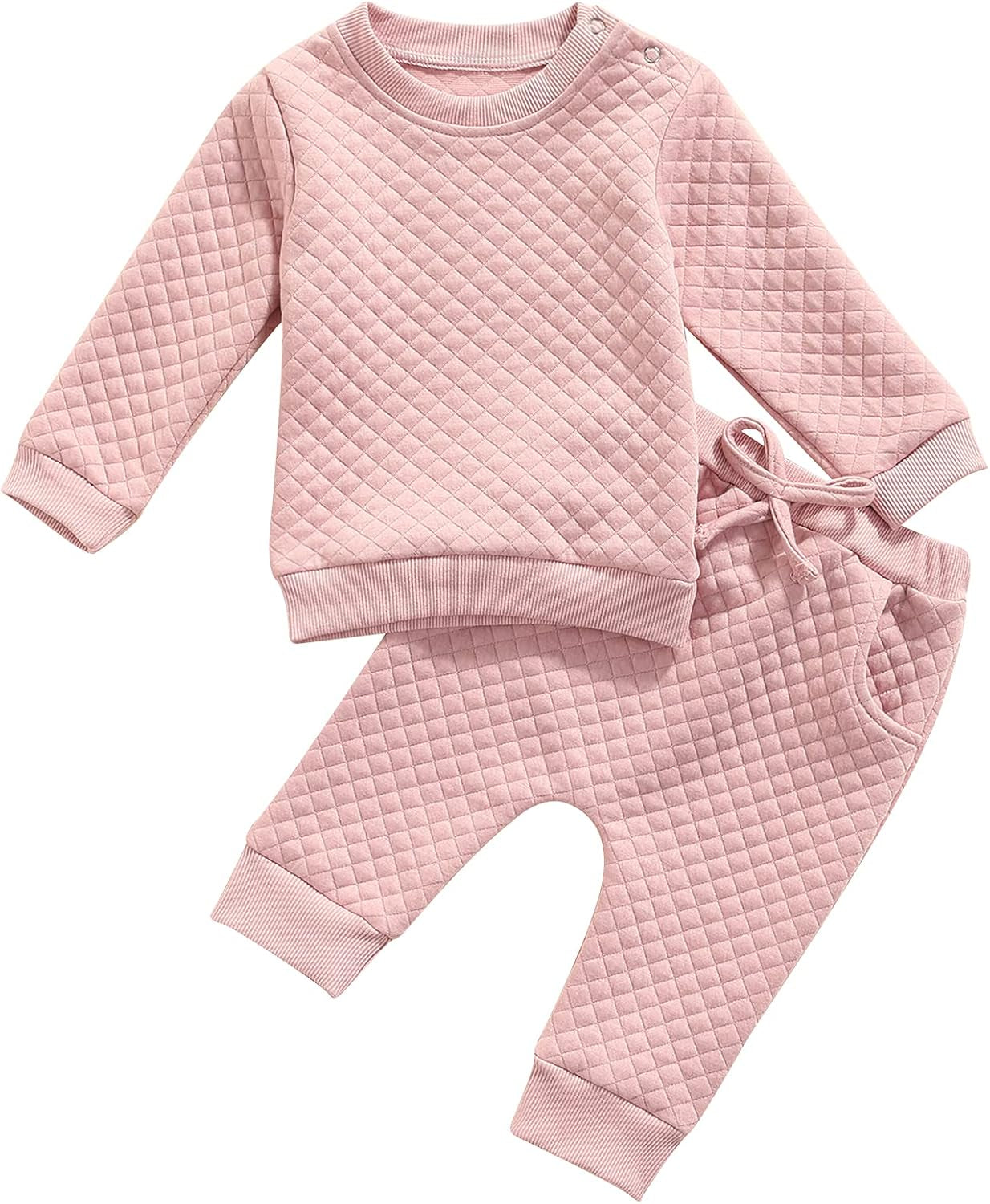 Newborn Baby Unisex Sweatsuit – Long Sleeve Pullover & Pant Set